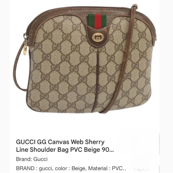 Authenticated Gucci Vintage Ophidia Web Sherry Crossbody Shoulder Bag Purse - Picture 14 of 15